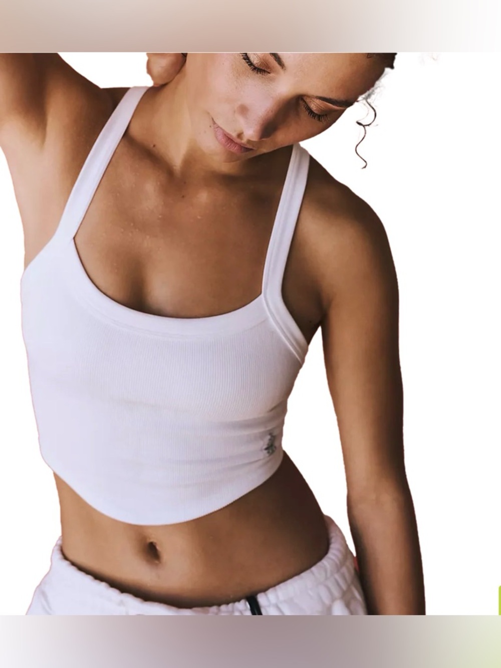 New FP Movement by Free People All Clear Cami Solid Tank ~ White